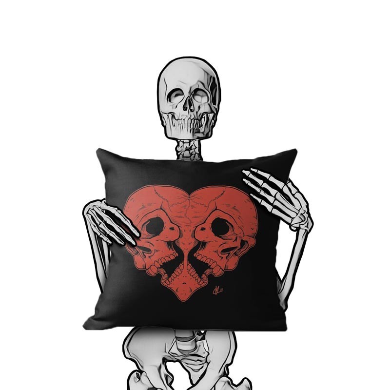 Cojín Skull Heart